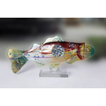 Fish Art Glass Sculpture 18"L x 11"H
